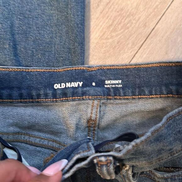 Old navy skinny built in flex blue jeans size 8 - Picture 2 of 4
